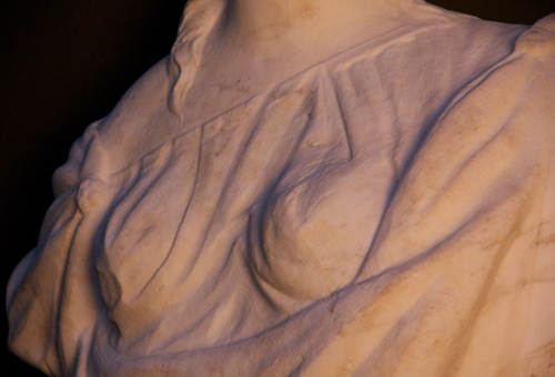 Buste Italien "Femme drapée", Début XVIIIe-photo-4