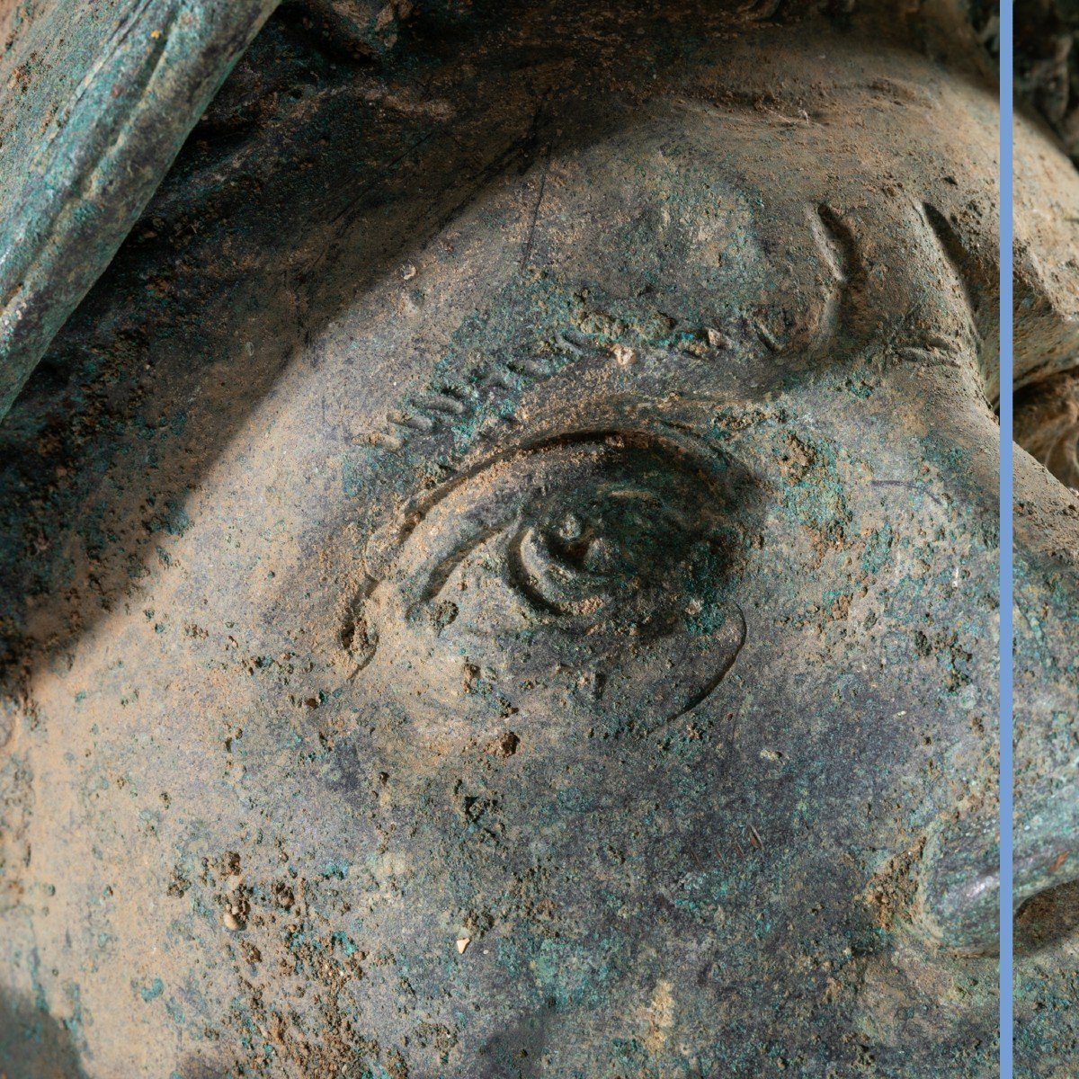 Importante tête de guerrier ou Mars en bronze, XIXe-photo-6