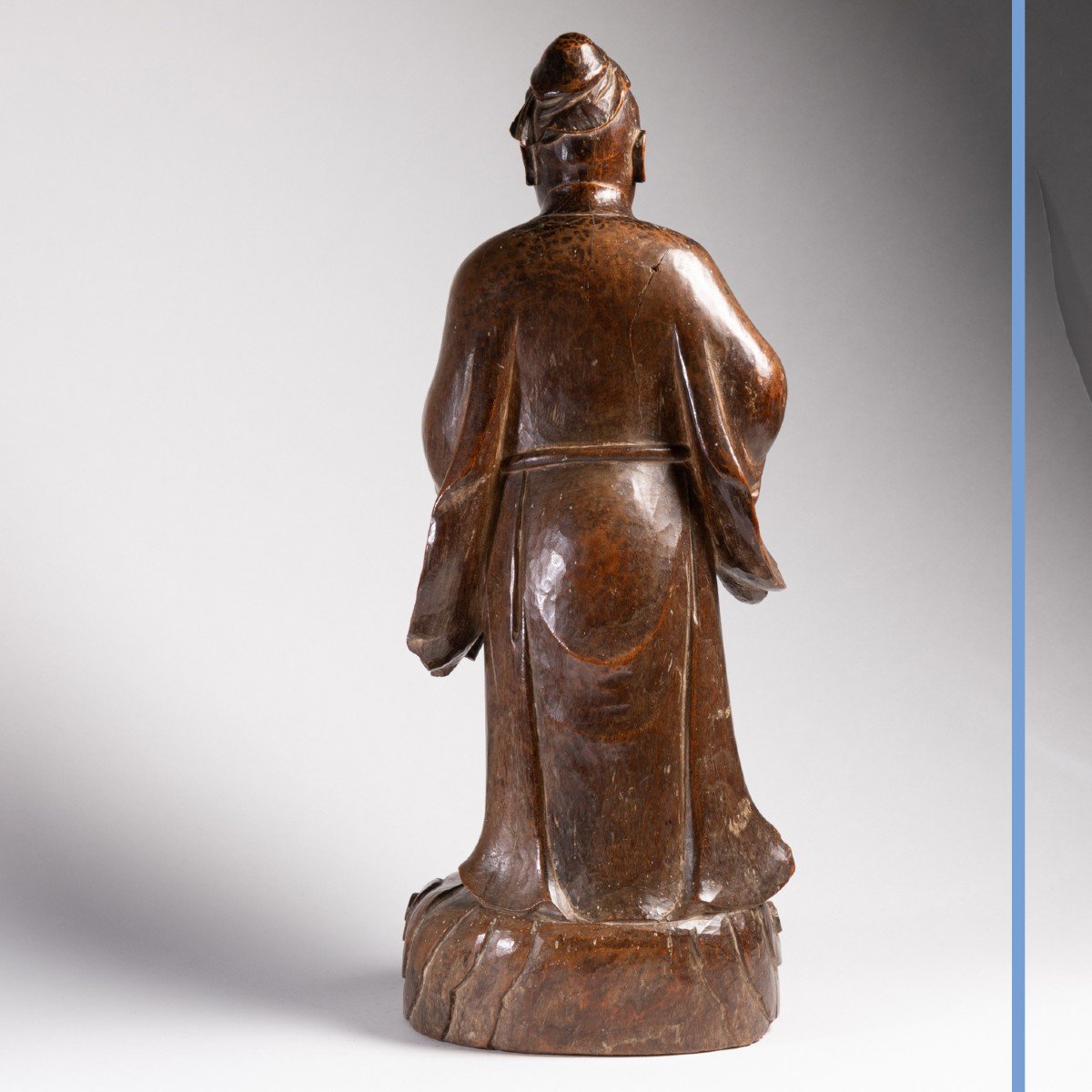 Sculpture d'une figure taoïste en bois, Chine, XIXe-photo-3