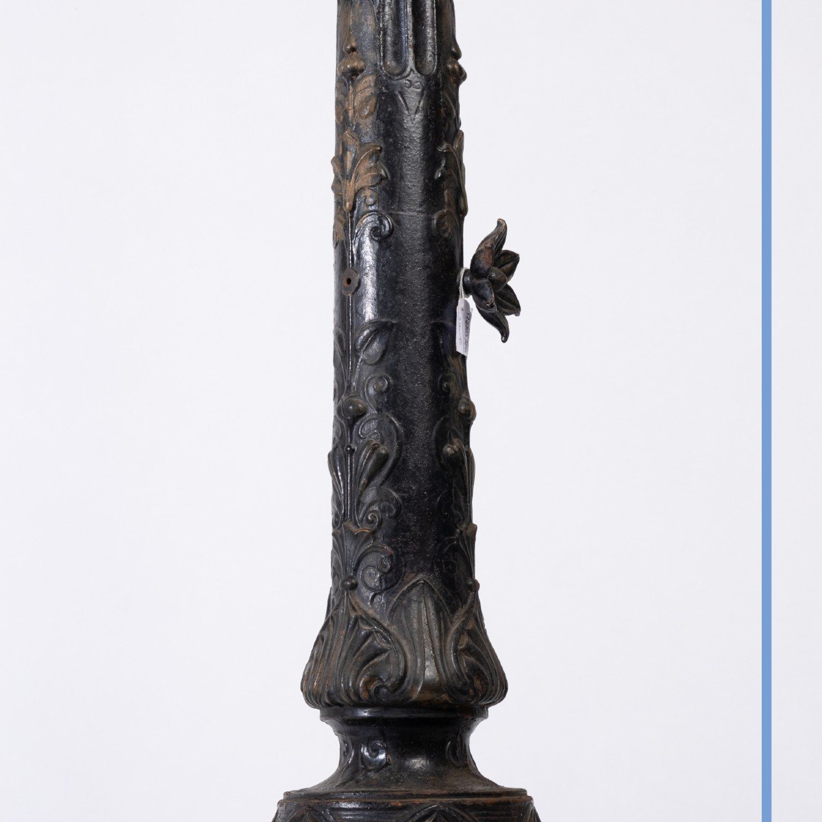 Piètement de lampadaire Charles X à gaz en fonte de fer, XIXe-photo-1