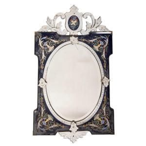 Miroir en verre de Venise, Murano, fin XIXe