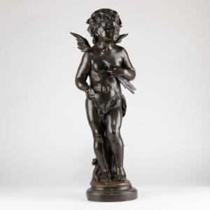 Dans le goût d'Auguste Moreau (1834-1917), Cupidon, bronze, XIXe