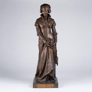 Eugène Aizelin (1821-1902 ), sujet en bronze "Marguerite", XIXe