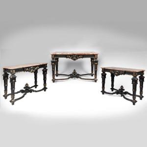 Console et paire de consoles de style Louis XIV, XIXe