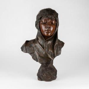 Emmanuel Villanis (1858-1914), Dalila, bronze à patine brune, XIXe