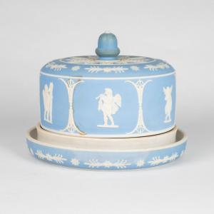 Cloche à fromage ou gâteau en porcelaine de Wedgwood, XXe