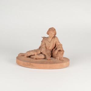 Pierre-Adrien Graillon (1809-1872), Tréport, terre cuite, 1884