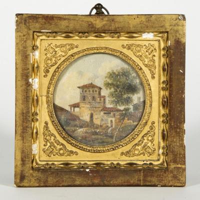 Ecole Italienne, Paire De Miniatures, XVIIIe