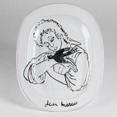 Jean Marais (1913-1998), Plat "L'enfant et l'oiseau", XXe