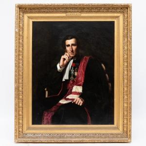 Hippolyte Berteaux (1848-1926), Portrait d'un magistrat, huile sur toile, 1877