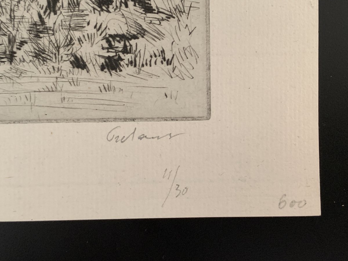 Jean Frélaut (1879-1954) - Engraving - Etching - Le Moulin De Penmern (morbihan)-photo-4