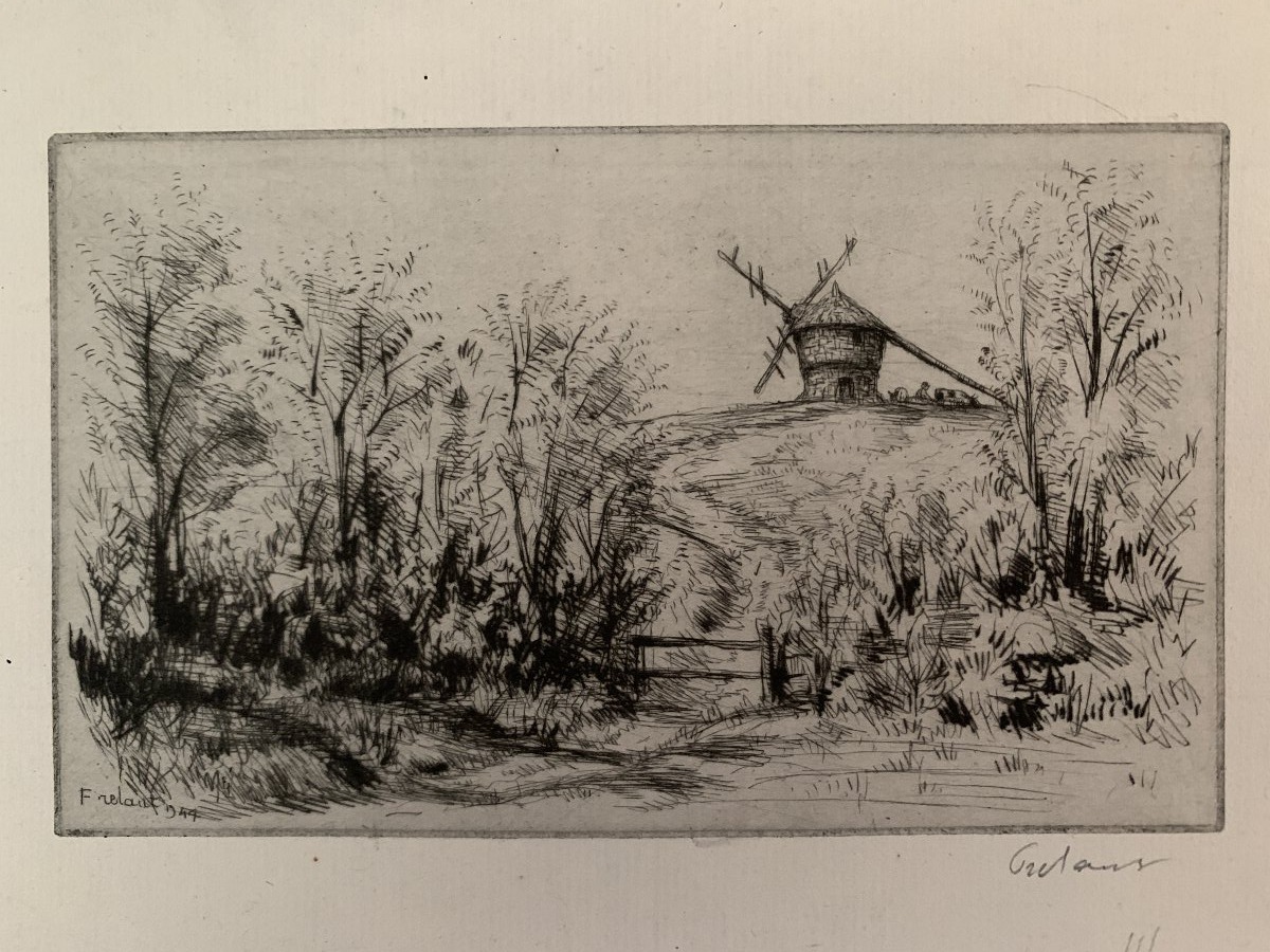 Jean Frélaut (1879-1954) - Engraving - Etching - Le Moulin De Penmern (morbihan)