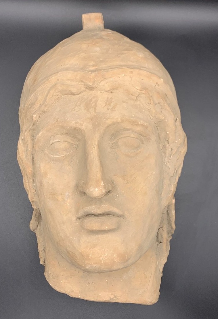 Tête à l'Antique en terre cuite