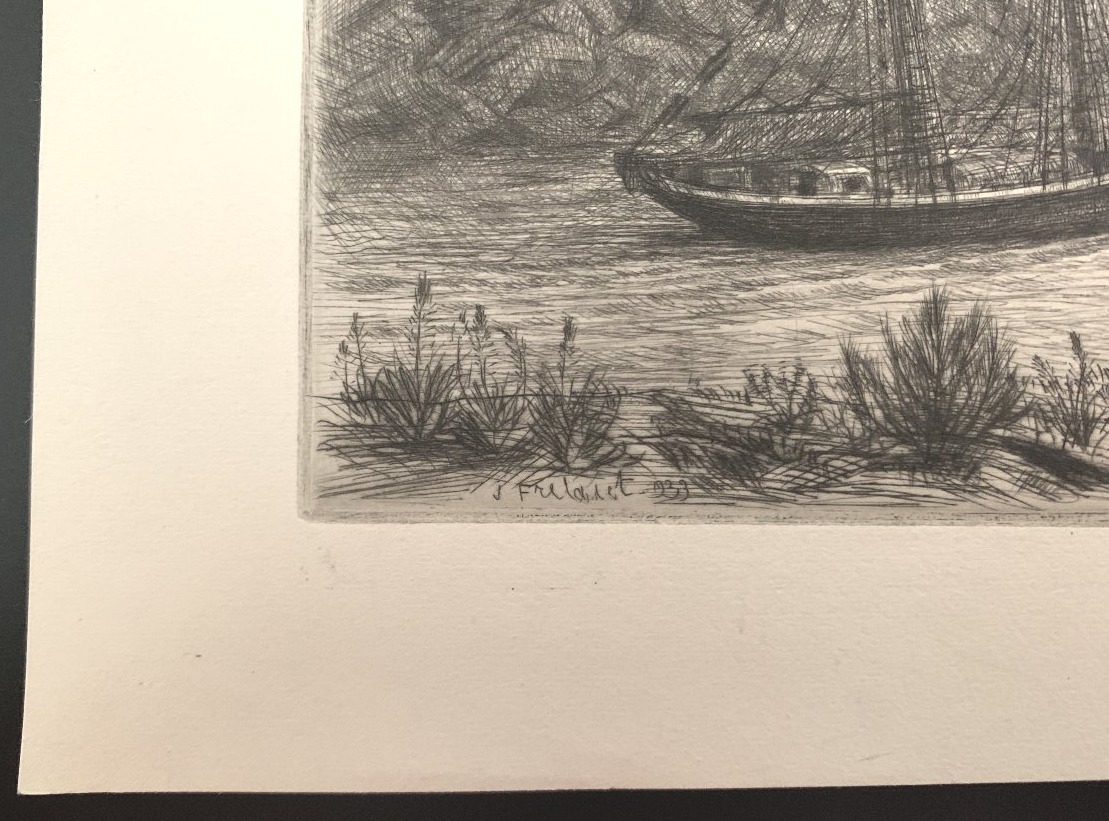 Jean Frélaut - A Sailboat Sets Sail-photo-4