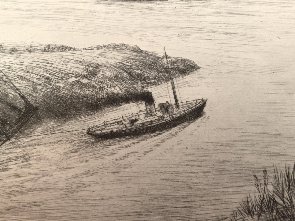 Jean Frélaut - A Sailboat Sets Sail-photo-3