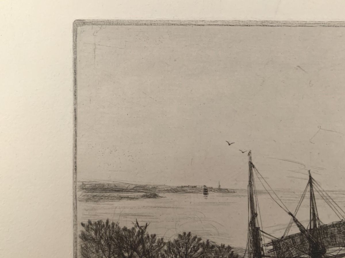 Jean Frélaut - A Sailboat Sets Sail-photo-4