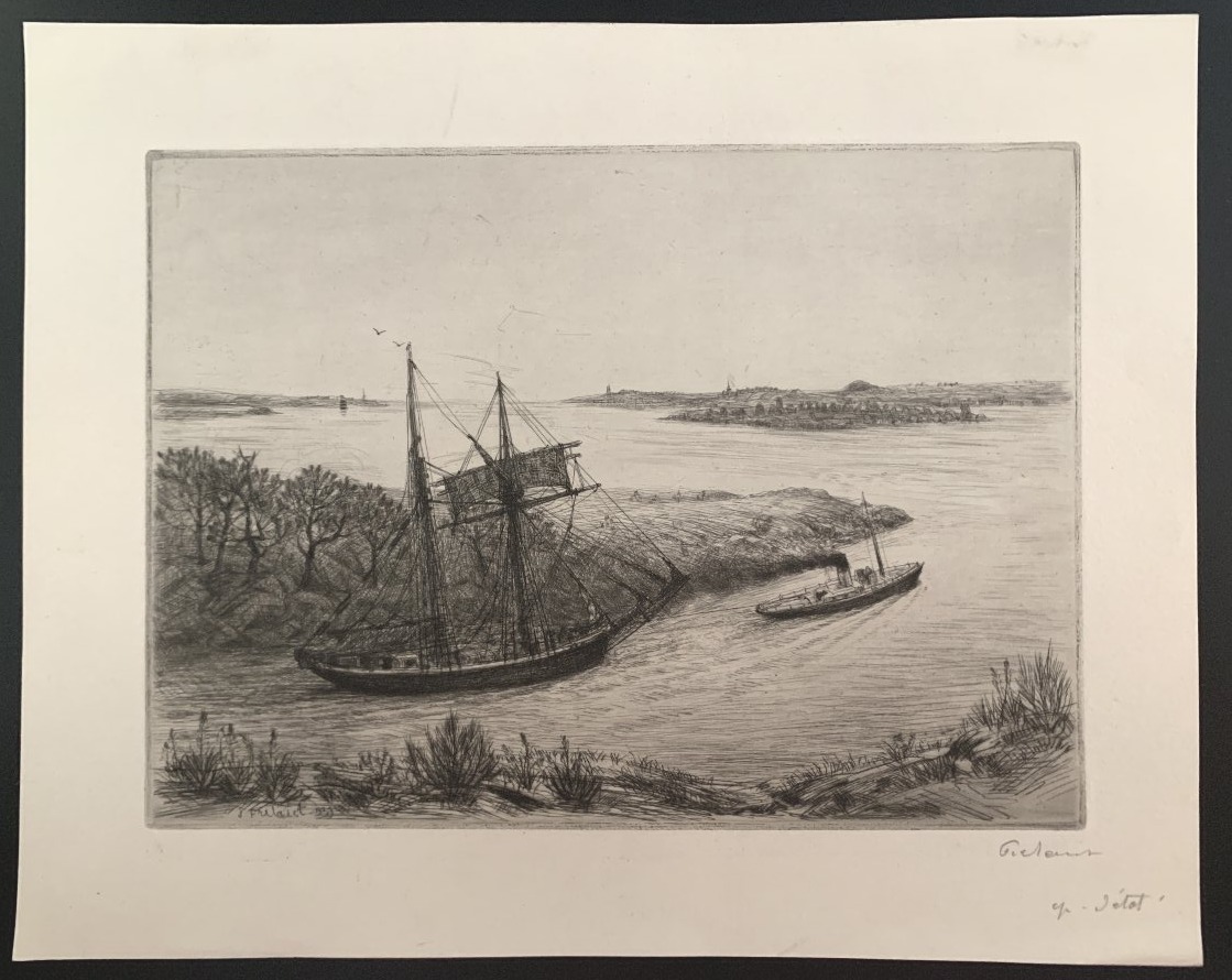 Jean Frélaut - A Sailboat Sets Sail