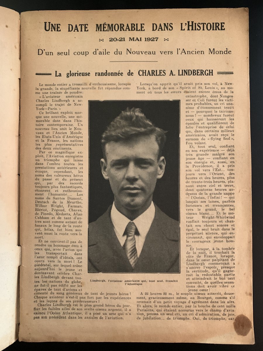 Charles Lindbergh "new York–paris" – éditions Patria, Antwerp, May 28, 1927-photo-3