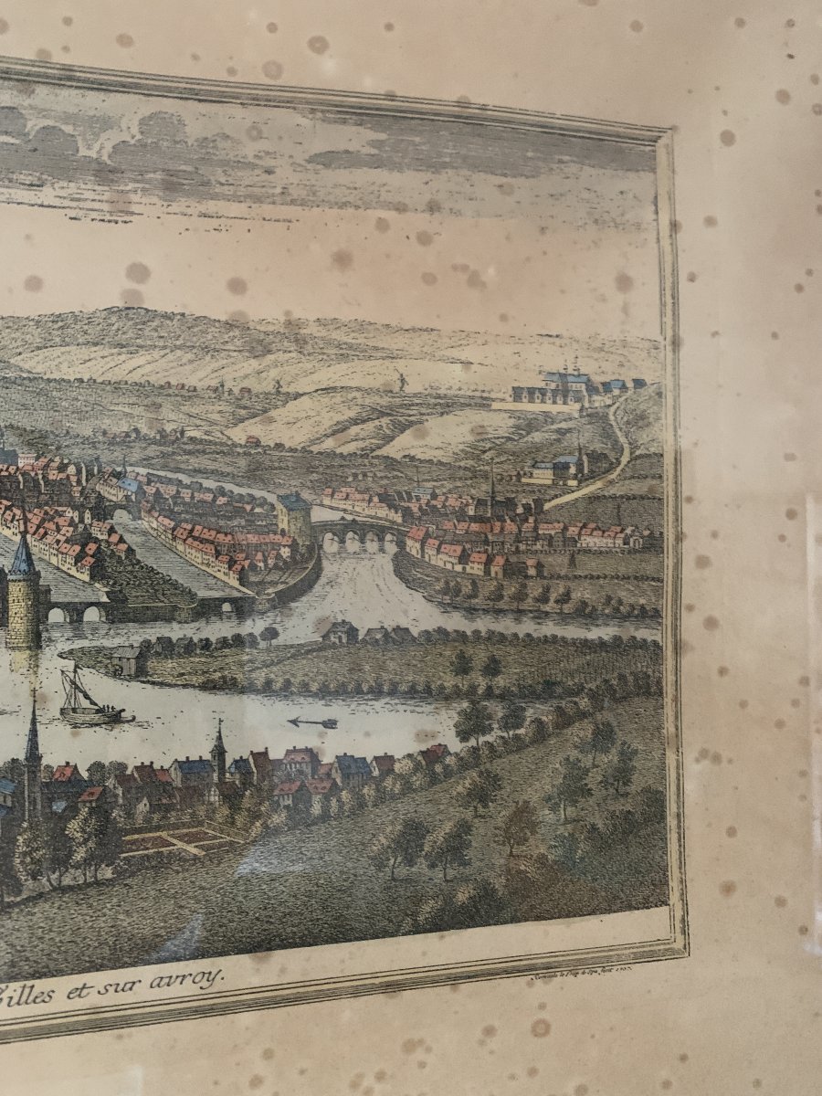  Panorama Of Liège (1738) By Remacle Leloup & Corvinus – 18th Century-photo-3