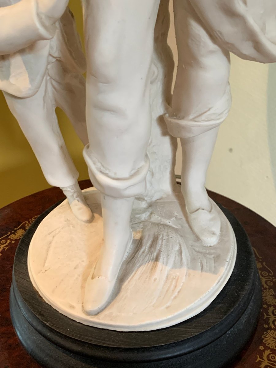 Grande lampe de salon de style Art Nouveau – Le Travail d'après Auguste Moreau-photo-2