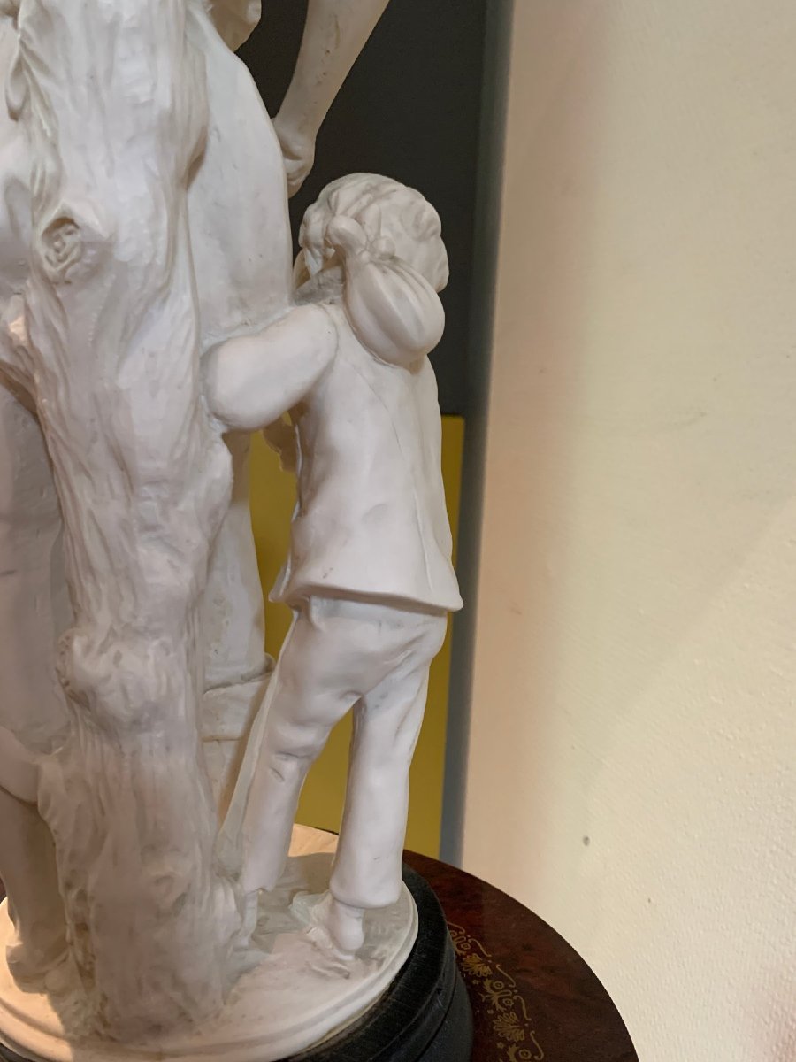Grande lampe de salon de style Art Nouveau – Le Travail d'après Auguste Moreau-photo-6