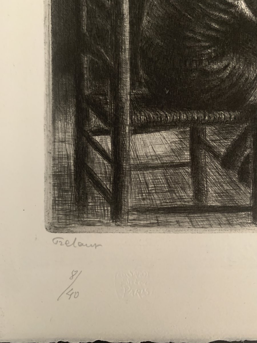 Jean Frélaut (1879-1954) – L’Étude, 1932 – Gravure originale, 8/40-photo-3