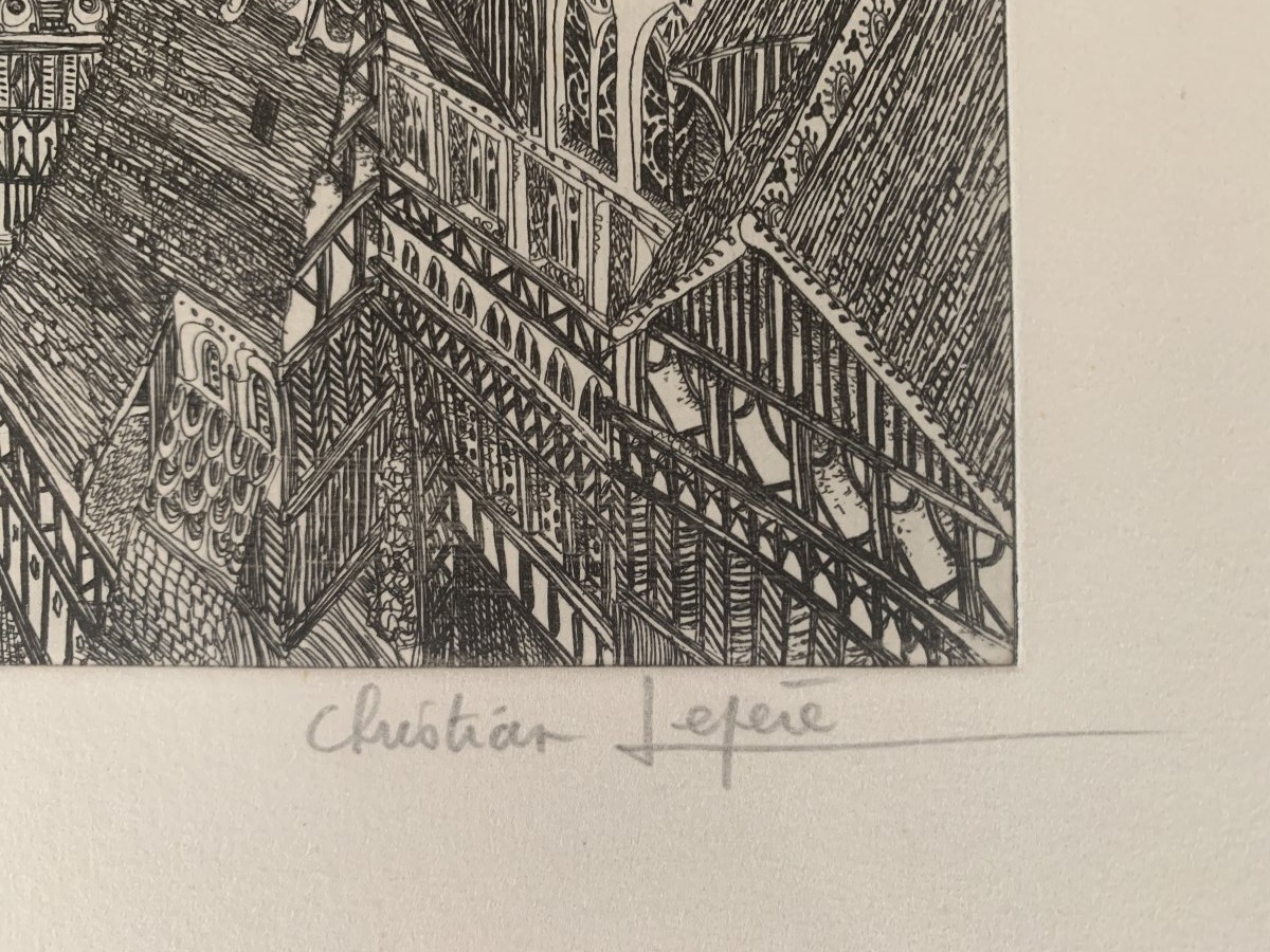 Christian Lepère – “le Pays D’octobre” – Original Etching, 22/50-photo-3