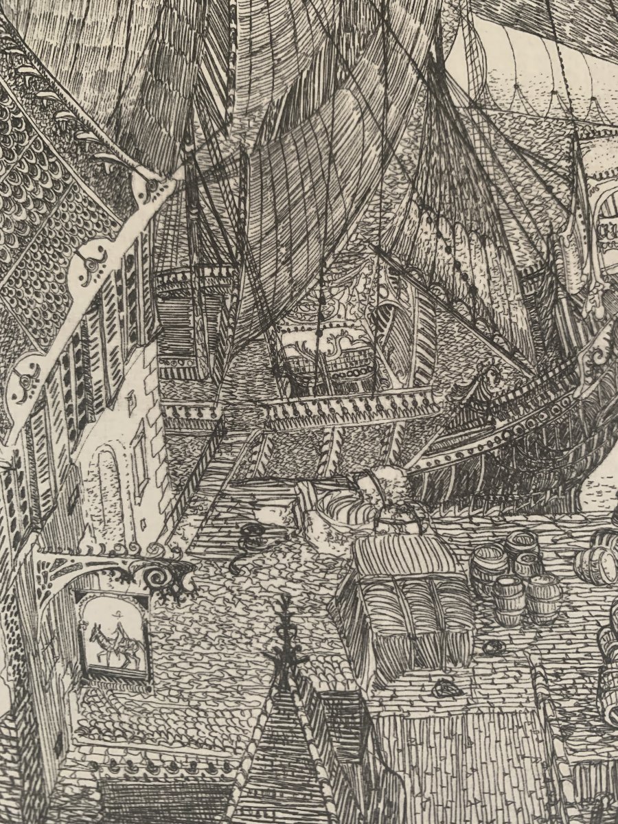 Christian Lepère – “le Pays D’octobre” – Original Etching, 22/50-photo-4