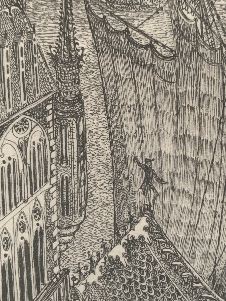 Christian Lepère – “le Pays D’octobre” – Original Etching, 22/50-photo-5