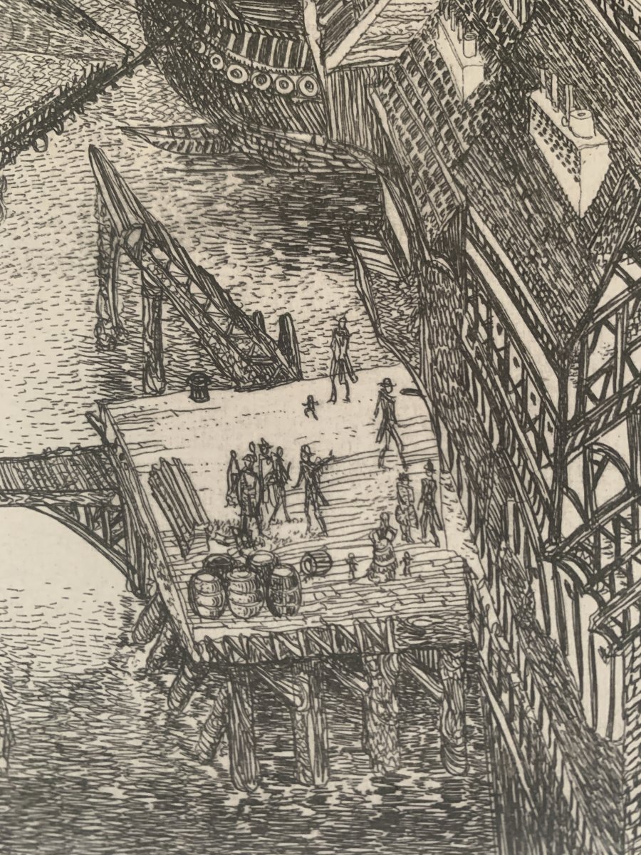 Christian Lepère – “le Pays D’octobre” – Original Etching, 22/50-photo-6