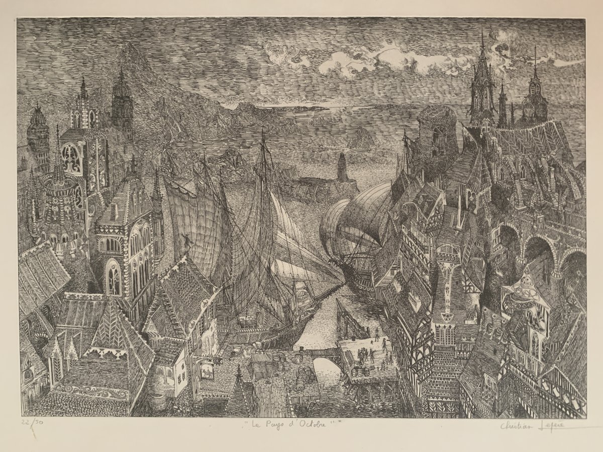 Christian Lepère – “le Pays D’octobre” – Original Etching, 22/50