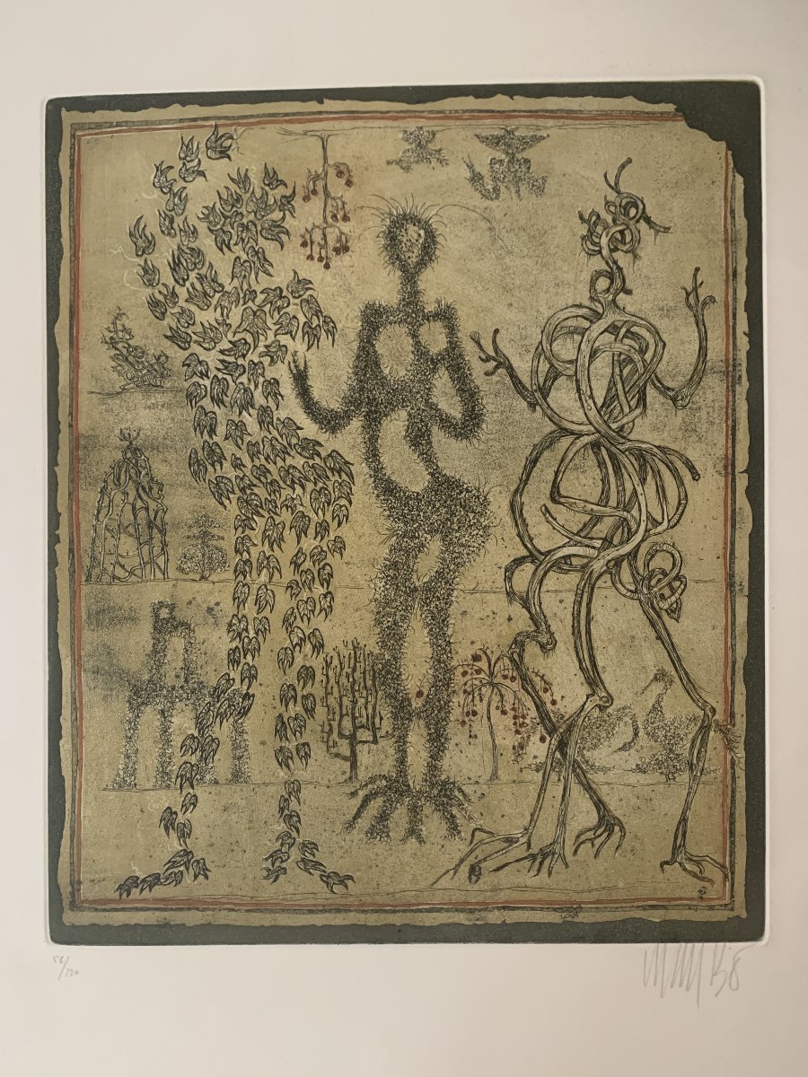 Lars Bo (1924-1999) – « Manuscrit », 1971 – Eau-forte originale signée, 56/120