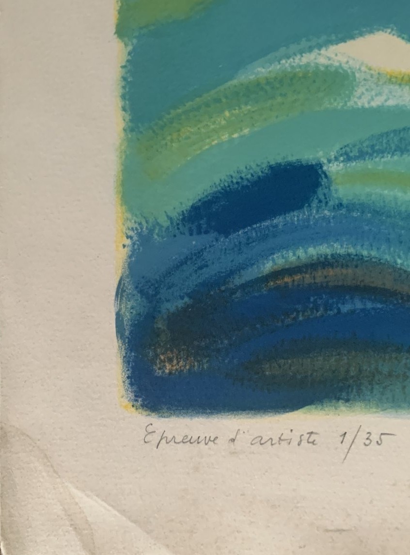 Jean Hugon (1919-1990) – Lithographie – Voiliers – Épreuve d’artiste 1/35-photo-2