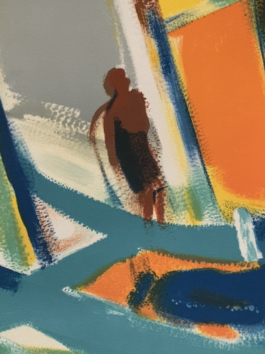 Jean Hugon (1919-1990) – Lithographie – Voiliers – Épreuve d’artiste 1/35-photo-4
