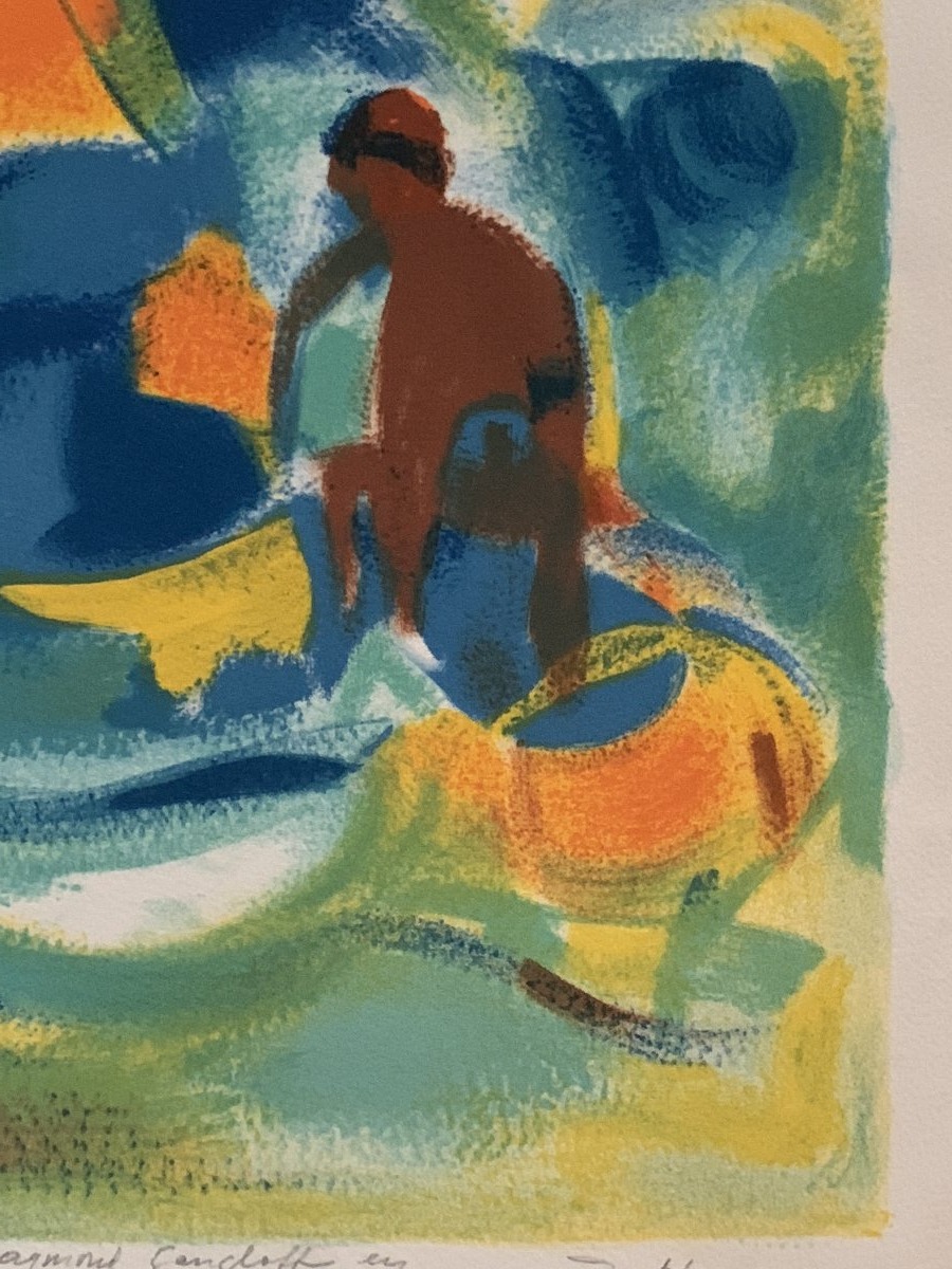 Jean Hugon (1919-1990) – Lithographie – Voiliers – Épreuve d’artiste 1/35-photo-2