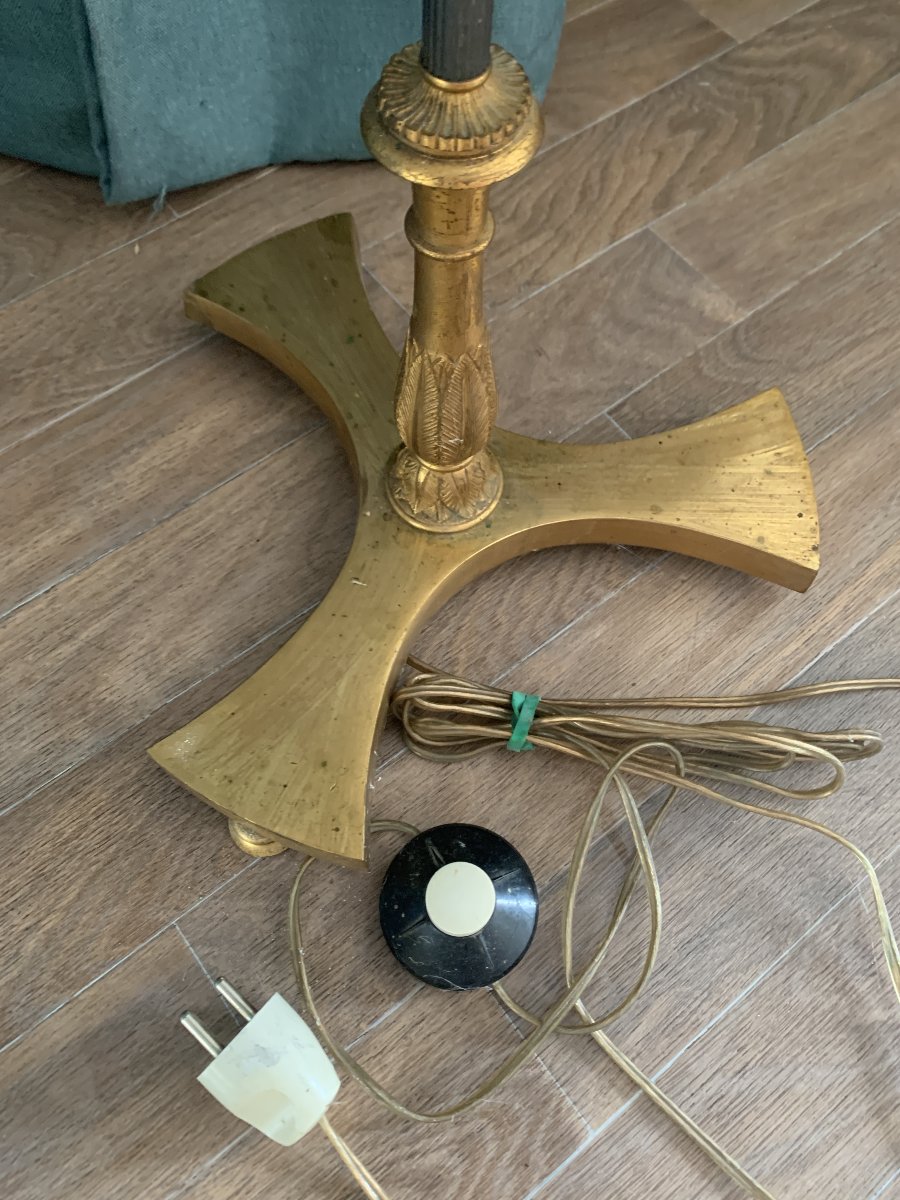 Lampadaire style Louis XVI – Deux lumières – Vers 1950-photo-3