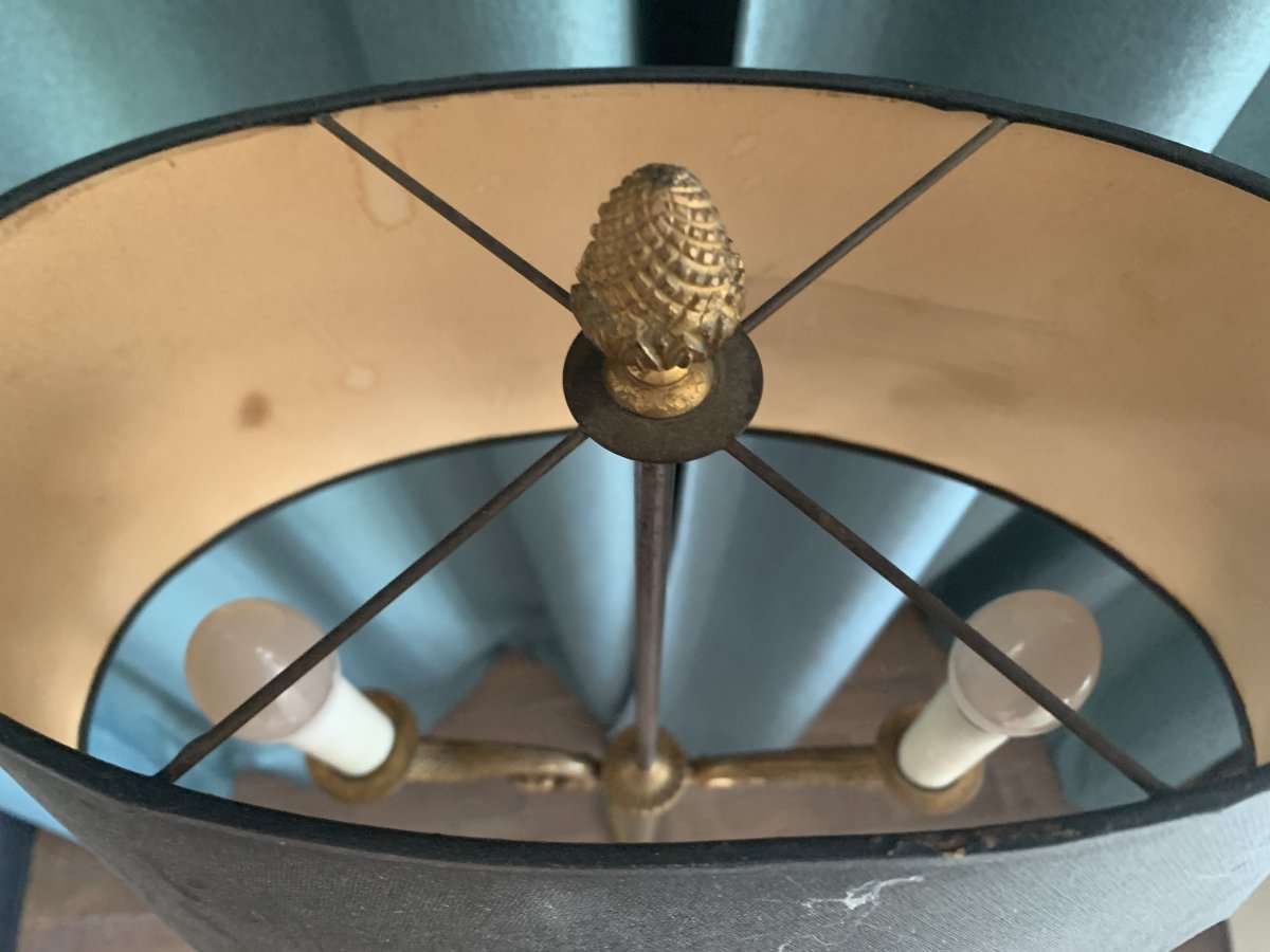 Lampadaire style Louis XVI – Deux lumières – Vers 1950-photo-1