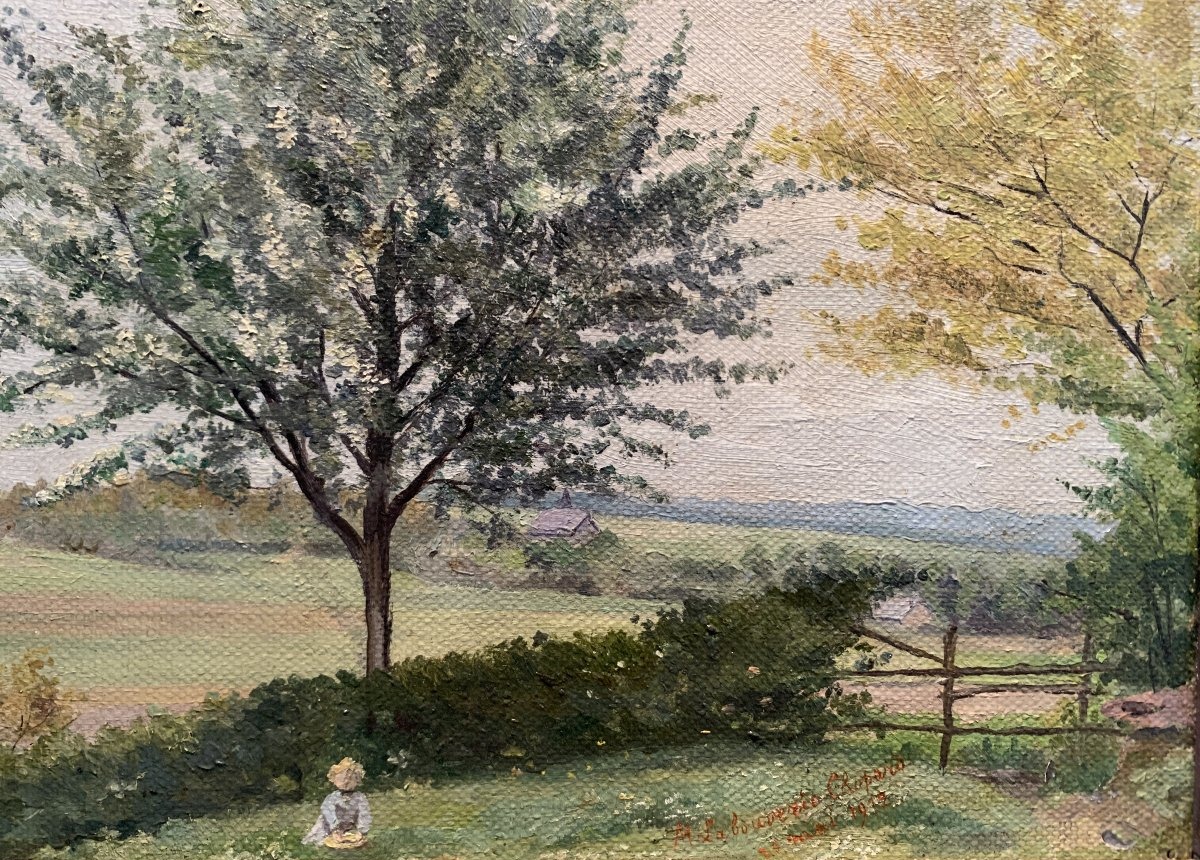 Meina Labouverie Chopard (1872-1938) – Paysage champêtre, 25 mai 1912-photo-2