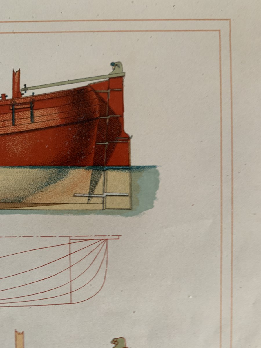 Lot de 3 Planches d'architecture maritime - 1913-photo-5