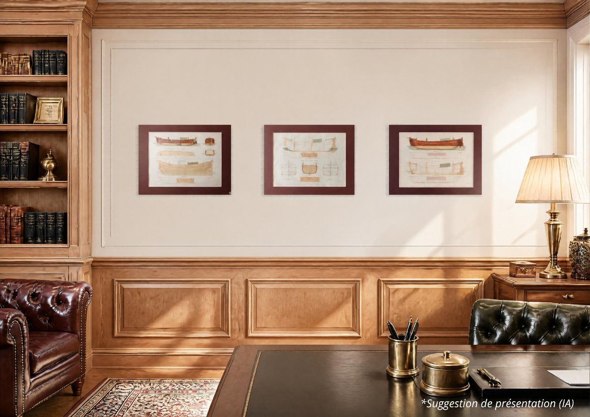 Lot de 3 Planches d'architecture maritime - 1913-photo-7