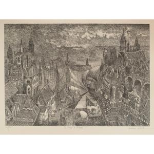 Christian Lepère – « Le Pays d'Octobre » – Eau-forte originale 22/50