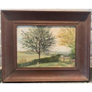 Meina Labouverie Chopard (1872-1938) – Paysage champêtre, 25 mai 1912