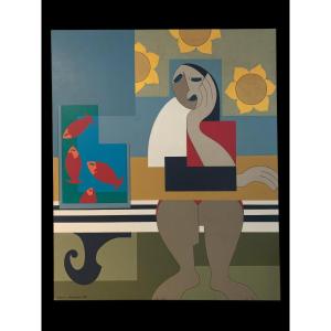 Hildegarde Handsaeme - Femme et aquarium