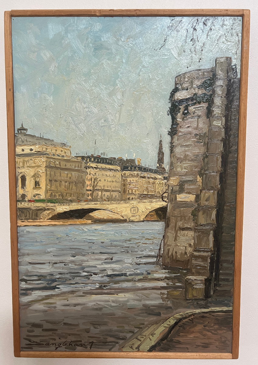 Oil On Canvas - View Of The Seine