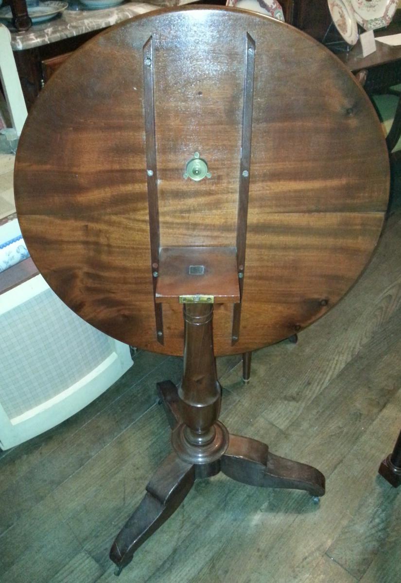 Tray Tilting Pedestal In Mahogany Restoration Period-photo-2