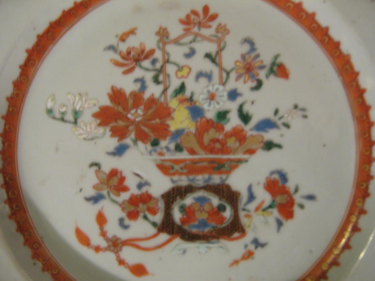 Assiette en Porcelaine: Compagnie des Indes,époque YONGZHENG-photo-2