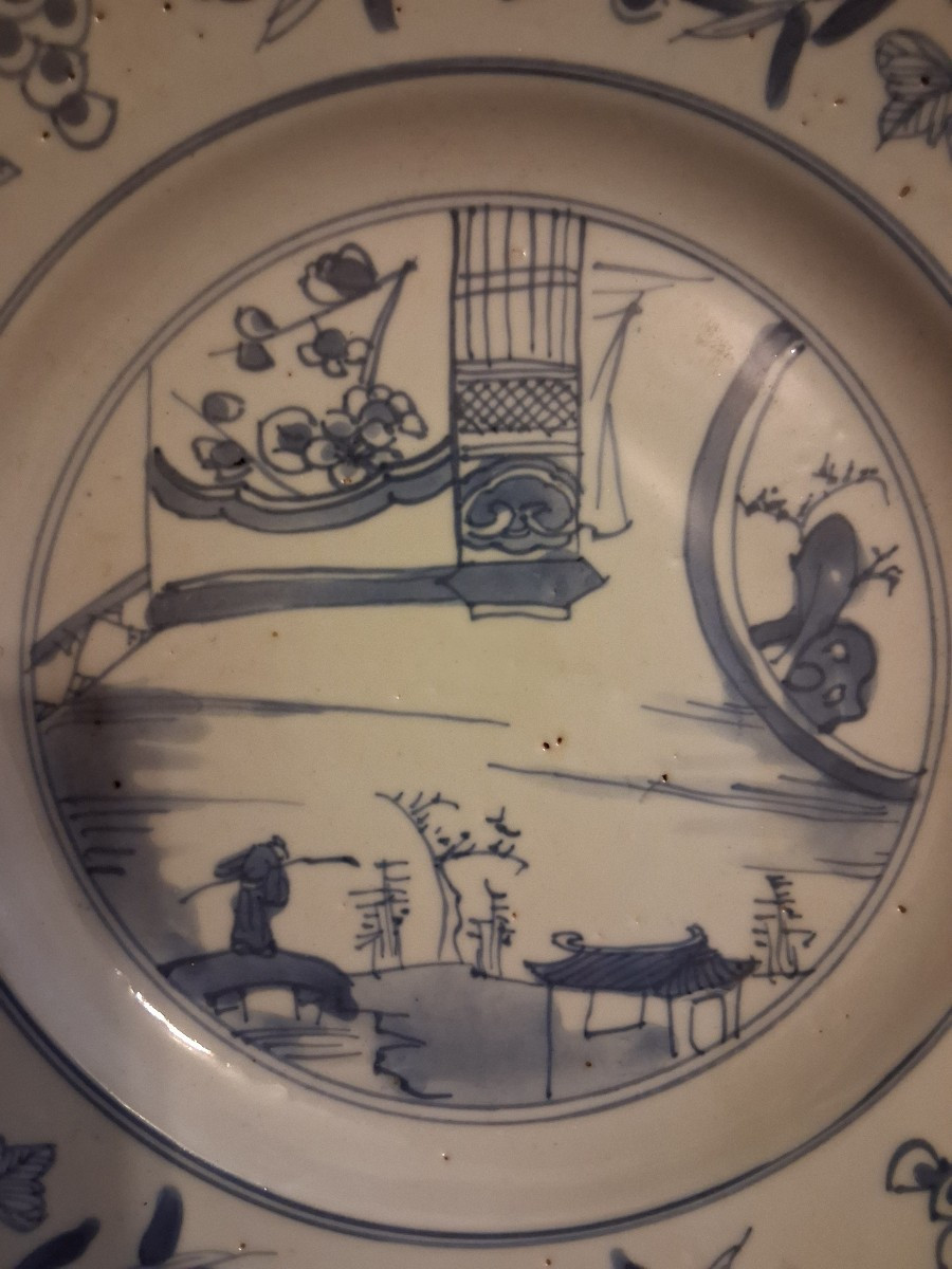 Early 19th Century Chinese Porcelain Plate (blue)-photo-2