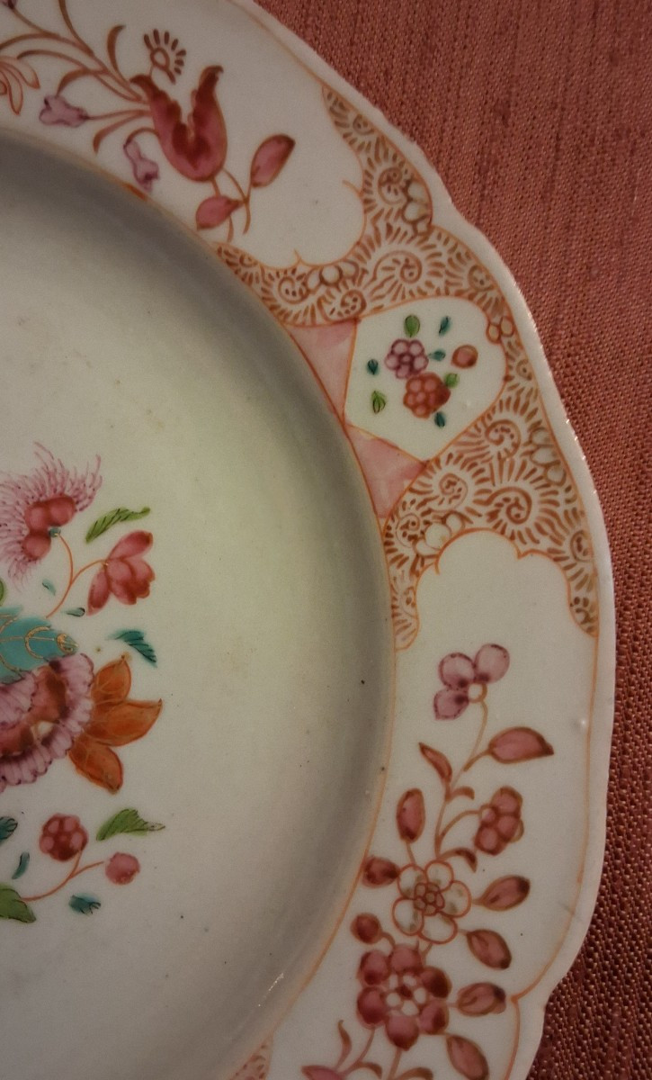 18th-century Plate From The East India Company (famille Rose)-photo-3