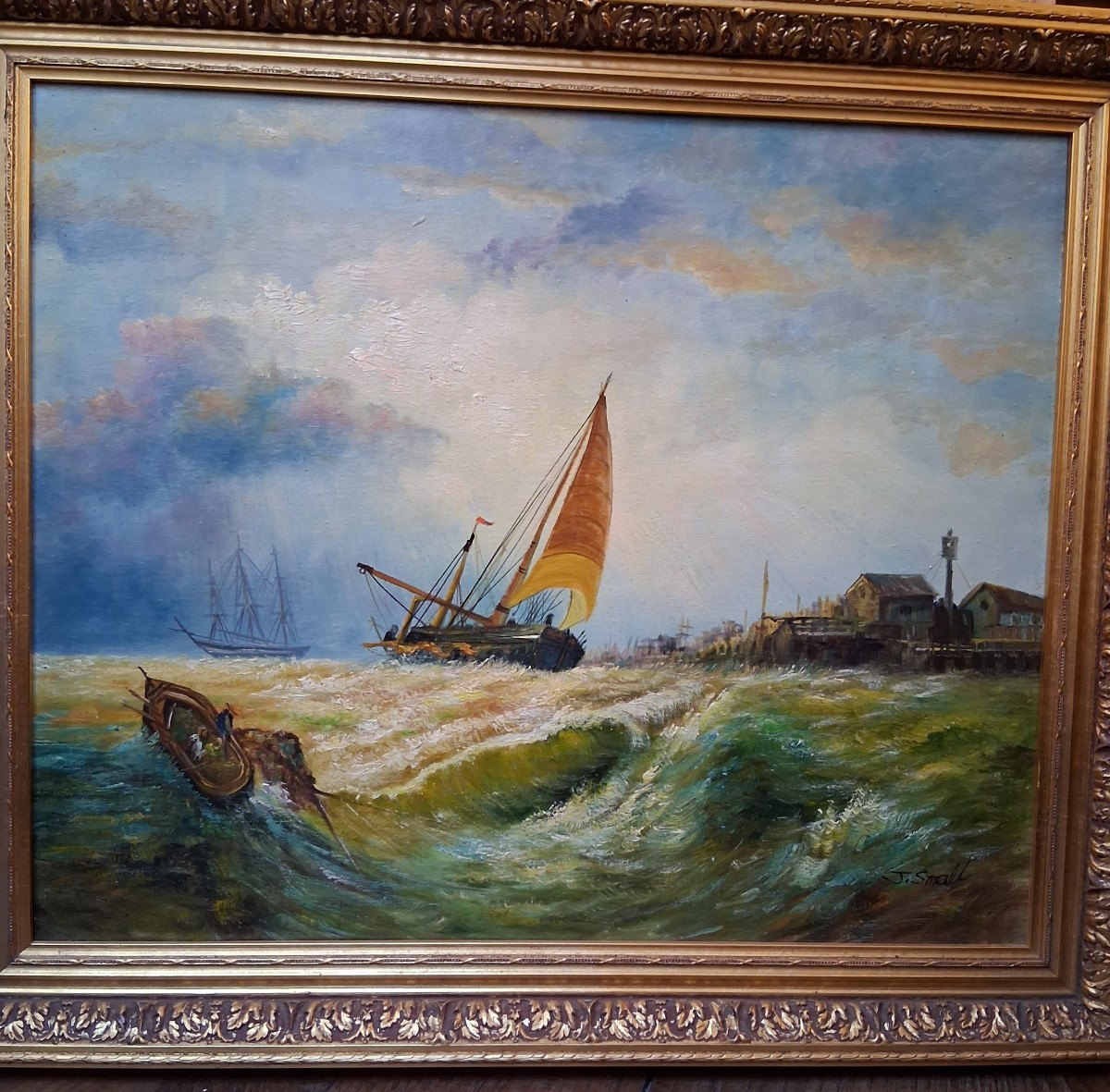 Rough Sea. Early 20th-century Seascape.