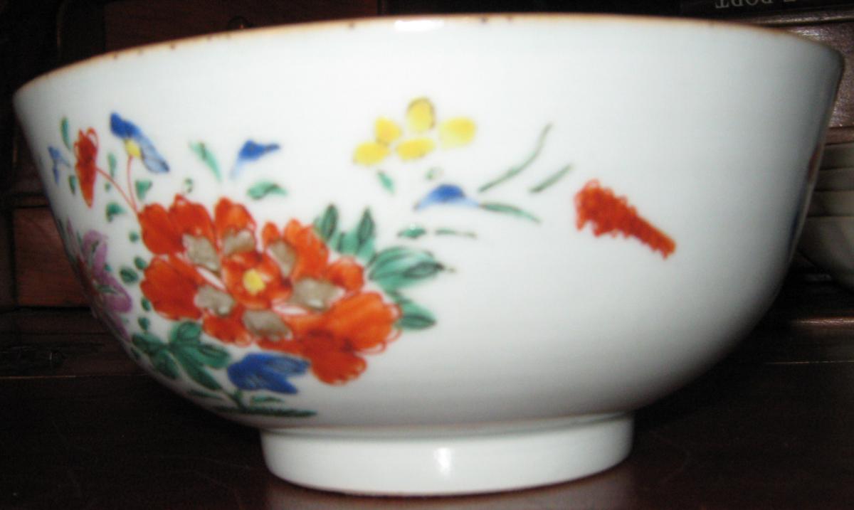 Bol en porcelaine de Chine, Compagnie des Indes, époque XVII-photo-3